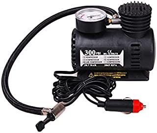 Iusun 12v Car Electric Mini Compact Compressor Pump Bike Tyre Air Inflator 300PSI Maximum Pressure