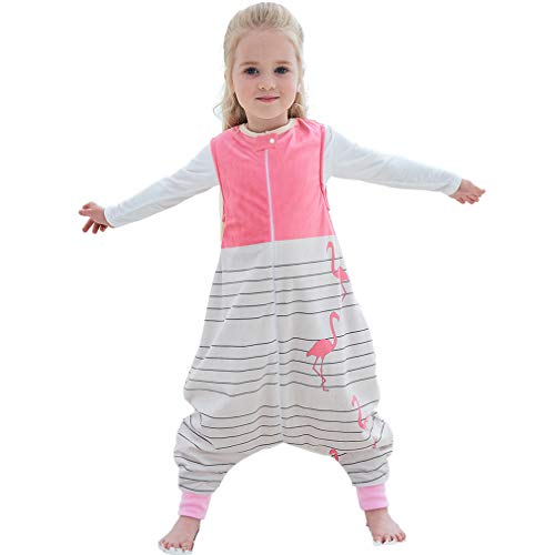 MICHLEY Baby Sleeping Bag Sack with Feet Spring Winter Swaddle Wearable Blanket Sleeveless Nightgowns for Infant Toddler, 1-3T, Pink Bird