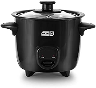 Dash DRCM200BK Mini Rice Cooker Steamer with Removable Nonstick Pot, Keep Warm Function & Recipe Guide, Black