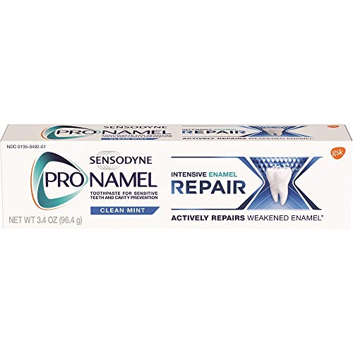 Sensodyne Pronamel Intensive Enamel Repair Toothpaste for Sensitive Teeth, to Reharden and Strengthen Enamel, Clean Mint - 3.4 Ounces