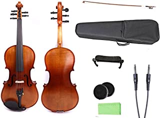 Yinfente 4/4 violin 5 string Electric violin Full size Maple Spruce wood Big jack Ebony wood Violin parts Sweet Sound