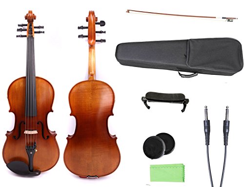 Yinfente 4/4 violin 5 string Electric violin Full size Maple Spruce wood Big jack Ebony wood Violin parts Sweet Sound