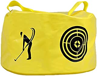 ASENVER Golf Swing Impact Trainer Bag Golf Power Smash Bag (Yellow- Target Pattern)