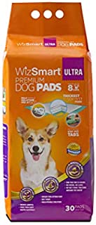 WizSmart All Day Dry Premium Dog and Puppy Training Pads, Made with Recycled Unused Baby Diapers and Eco Friendly Materials, 8 Cup Ultra 30 Count