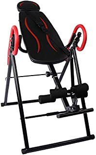 AYNEFY 51In to 73In Height Adjustable Heavy Duty Inversion Table Foldable Home Gym Fitness Gravity Inversion Table Back Pain Relief Exercise for Home Use