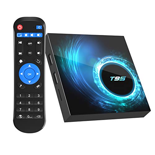 [2020 Upgrade] Android 10.0 TV Box, T95 Android Box 4GB RAM 32GB ROM Allwinner H616 Quad-core Smart Android TV Box 64bit, Support 2.4G/5.0G Dual WiFi 6K Utral HD / 3D / H.265 with Bluetooth 5.0