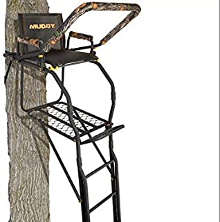 Muddy MLS1550 Skybox Deluxe Ladder Stand, 20', Double Rail Ladder