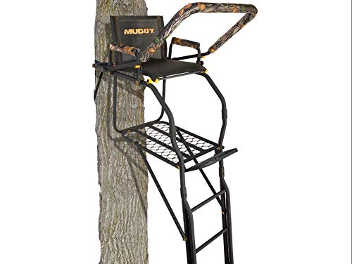 Muddy MLS1550 Skybox Deluxe Ladder Stand, 20', Double Rail Ladder