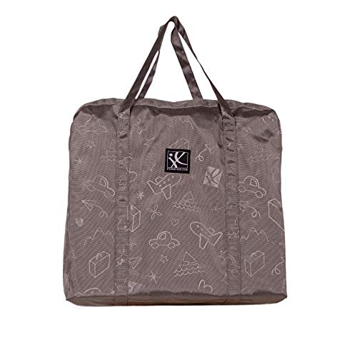 J.L. Childress DELUXE Booster Go-Go Travel Bag for Backless Booster Seats, Infant Seats & Micro-Folding Strollers, Grey