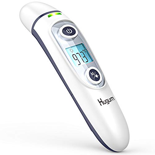 Medical Forehead and Ear Thermometer for Baby, Kids and Adults - Infrared Digital Thermometer with Fever Indicator