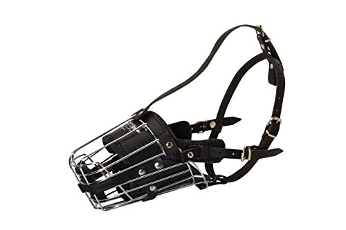 Metal Cage Dog Muzzle for Training and Walking for Belgian Malinois and Similar