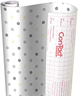 Con-Tact Brand Creative Covering Self-Adhesive Vinyl Drawer and Shelf Liner, 18''x9', Dottie Gray