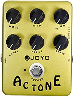 JOYO JF-13 AC Tone Vintage Tube Amplifier Effects Pedal Analog Circuit and Bypass British Rock Distortion Sound for Electric Guitar Effect