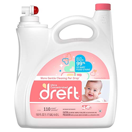 Dreft Concentrated Liquid Hypoallergenic Detergent 96 Loads 150 Fl Oz