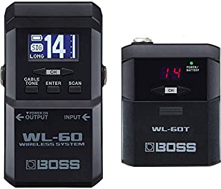 Boss WL-60 Guitar Wireless System includes Free Wireless Earbuds - Stereo Bluetooth In-ear and 1 Year Everything Music Extended Warranty