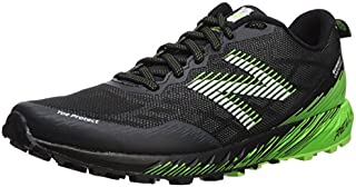 New Balance Men's Summit Unknown V1 Trail Running Shoe, Black/Lime, 8.5 Wide