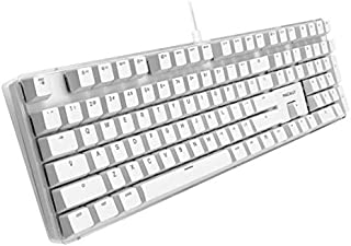 Macally Backlit Mechanical Keyboard for Mac - for Apple Mac Mini, Mac Pro, iMac, iMac Pro, MacBook Pro/Air - Full Size Mac Mechanical Keyboard with Brown Switches - USB Wired and Adjustable Backlit