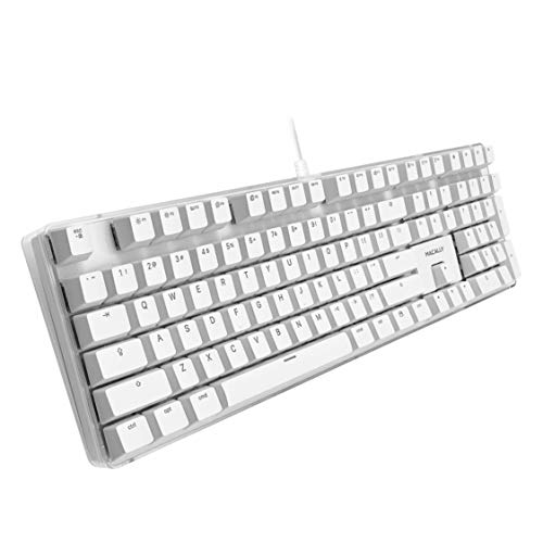 Macally Backlit Mechanical Keyboard for Mac - for Apple Mac Mini, Mac Pro, iMac, iMac Pro, MacBook Pro/Air - Full Size Mac Mechanical Keyboard with Brown Switches - USB Wired and Adjustable Backlit