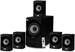 Acoustic Audio AA5172 700W Bluetooth Home Theater 5.1 Speaker System with FM Tuner, USB, SD Card, Remote Control, Powered Sub (6 Speakers, 5.1 Channels, Black with Gray)