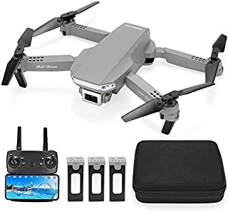 Behorse FPV RC Drone with 1080P HD Camera for Beginners & Adults, Foldable Drone with WiFi Live Video,One Key Take Off, 3D Flips, with Extra 2 Batteries and Carrying Case