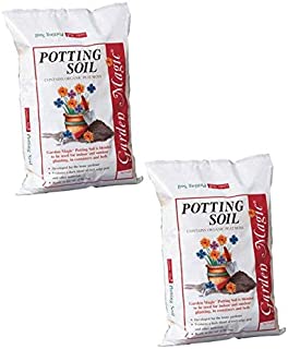 Michigan Peat Garden Magic Indoor and Outdoor Organic Planting Potting Top Soil Blend Mix, 40 Pound Bag (2 Pack)