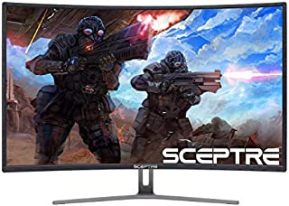 Sceptre C248B-144R 24-Inch Curved 144Hz Gaming Monitor AMD FreeSyncTM HDMI DisplayPort DVI, Metal Black 2018