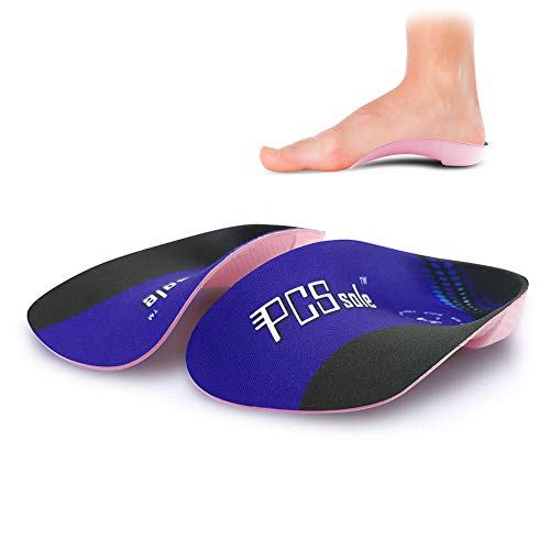 Pcssoles 3/4 Orthotics Shoe Insoles High Arch Supports Shoe Insoles for Plantar Fasciitis, Flat Feet, Over-Pronation, Relief Heel Spur Pain  (L:Men6.5-8.5/Women7.5-9.5)