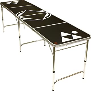 8' Beer Pong Table - Lightweight & Portable with Carrying Handles by Red Cup Pong (Black)