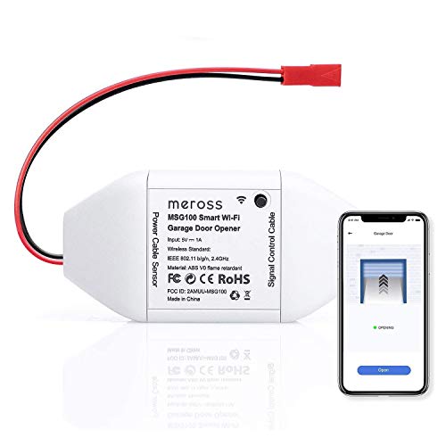 meross Smart Wi-Fi Garage Door Opener Remote, APP Control, Compatible With Alexa, Google Assistant and IFTTT, No Hub Needed