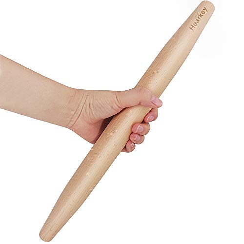 French Rolling Pin for Baking, Tapered, Wood Rolling pins for Pizza, Pasta, Pastry & Bread - Gift ideas for Bakers (16 inch )