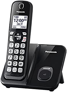 Panasonic Expandable Cordless Phone System with Call Block and High Contrast Displays and Keypads - 1 Cordless Handset - KX-TGD510B (Black)