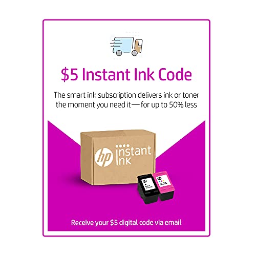 HP Instant Ink - $5 Prepaid Code - Ink Delivery Service for HP 62, HP 63, HP 64, HP 65, HP 902, HP 906, HP 950, HP 951, HP 952, HP 956