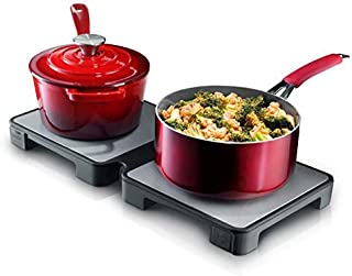 myhotmat Connect - 2-Dish Foldable Silicone Warming Tray - Compact Food Warmer Adjustable Temperature For Catering, Parties, and Home Dinners to Keep Food Hot - Gray