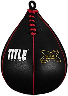 TITLE Boxing Gyro Balanced Speed Bags, Black, Medium