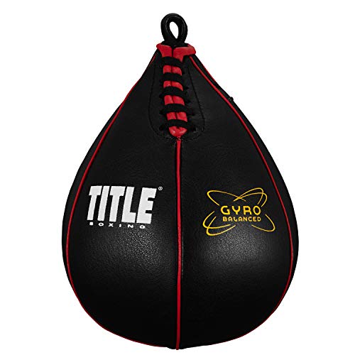 TITLE Boxing Gyro Balanced Speed Bags, Black, Medium