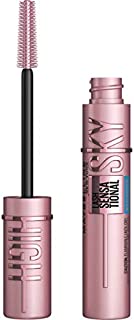 Maybelline Sky High Washable Mascara Makeup, Volumizing Mascara, Buildable, Lengthening Mascara, Defining, Curling, Multiplying, Waterproof Very Black, 0.2 fl. oz.