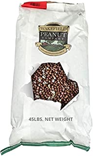 Wakefield Peanut Co Virginia Peanuts Bulk 45LB Bag Shelled Animal Peanuts for Squirrels, Birds, Deer, Pigs and a Wide Variety of Wildlife, Raw Peanuts/Bulk Nuts/Blue Jays/Cardinals/Woodpeckers