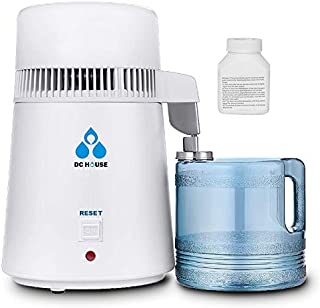 DC HOUSE 1 Gallon Water Distiller Machine, 750W Distilling Pure Water for Home Countertop Table Desktop, 4L Distilled Water Making Machine to Make Clean Water for Home