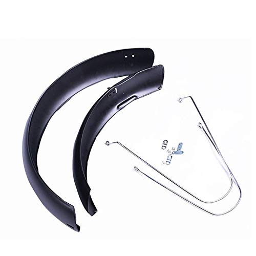 LYQQQQ 20 Inch Snowmobile Bike Mudguard Iron Material Electric Bicycle Fender Bike Wings Strong Durable Full Coverage Cycling Parts (Color : Black)