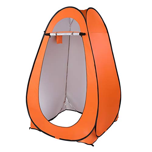 XIAO-XIN 1-2 Person Portable Pop Up Toilet Shower Tent Changing Room Dressing Tent Camping Shelter Orange