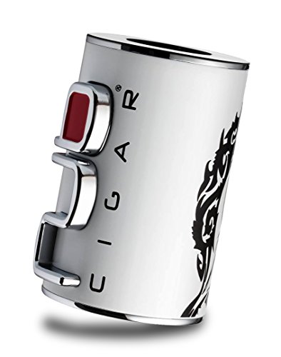 Nub Ignition Torch Lighter Triple Flame Table Top / White/Chrome