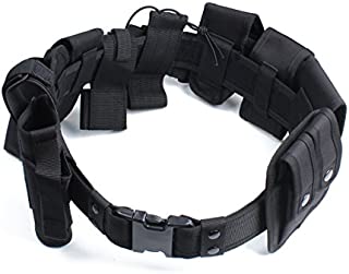 NcDe Tactical Waist Belt with 10pcs Bags Holster Set Law Enforcement Modular Equipment System Security Military Duty Utility Belt Camping Hunting, Sports and Outdoor