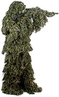 Auscamotek Ghillie Suit for Men Gilly Suits for Hunting Sniper Airsoft Halloween M/L Green