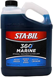 STA-BIL (22250) 360 Marine Ethanol Treatment and Fuel Stabilizer - Prevents Corrosion - Helps Clean Fuel System For Improved In-Season Performance -Treats Up To 1,280 Gallons, 1 Gallon, Gold