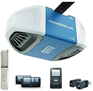 Chamberlain Group B550 Smartphone-Controlled Ultra-Quiet and Strong Belt Drive Garage Door Opener with MED Lifting Power, Blue