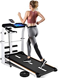 4-in -1 Folding Walking Treadmill Running Machine for Small Space,Mechanical Compact & Inclined, LED Display,Supine,T-wisting, Home Exercise Cardio Workout Fitness Equipment Weight Loss for Women