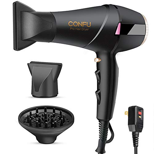 Hair Dryer, Blow Dryer with Diffuser for Long Thick Curly Hair, 1875W Powerful Fast Drying Professional Ionic Salon Hairdryers, AC Motor Hair Blow Dryer, Suitable for Men and Women