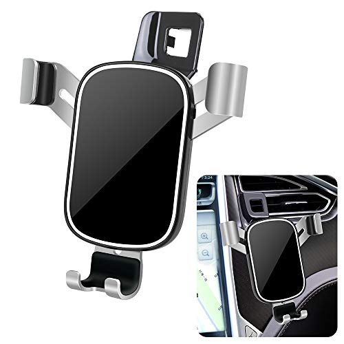 LUNQIN Car Phone Holder for 2016-2020 Tesla Model X and 2012-2021 Tesla Model S [Big Phones with Case Friendly] Auto Accessories Navigation Bracket Interior Decoration Mobile Cellphone Mount