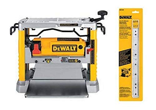 DEWALT DW734 15 Amp 12-1/2-Inch Single Speed Benchtop Planer with DEWALT DW7342 Replaceable Knives for DW734