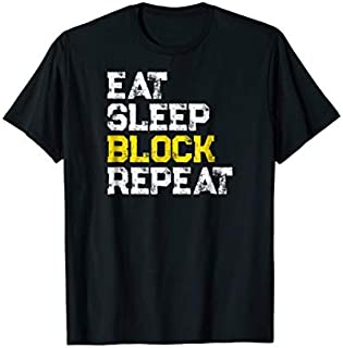 Eat Sleep Block Repeat Football Offensive Lineman TShirt